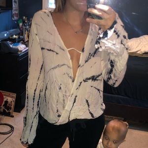 Vintage Havana Tie dye bell sleeve top